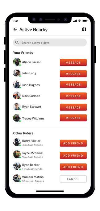 RiderLink® active nearby